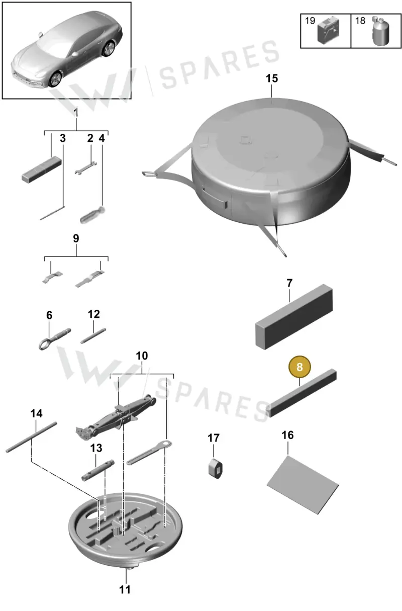 971860251 — Porsche Panamera (2016-2020) diagram p49001000, position 8