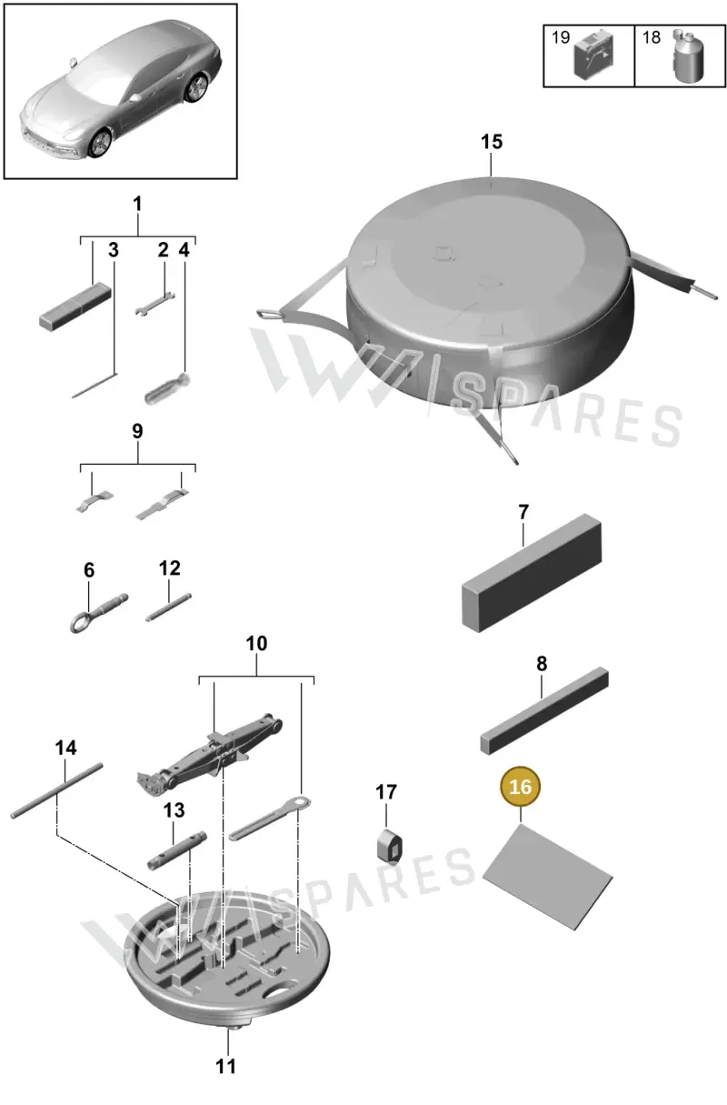 971860413 — Porsche Panamera (2016-2020) diagram p49001000, position 16