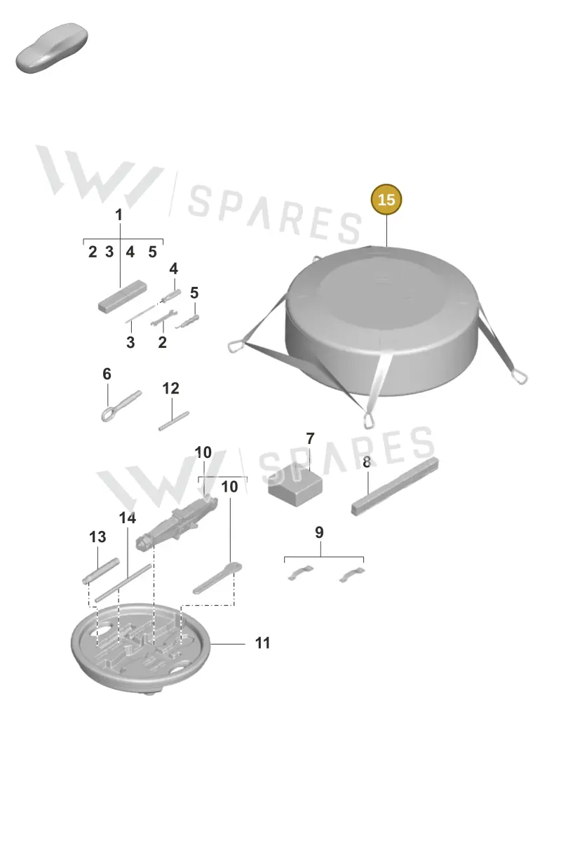 971860829 — Porsche Taycan Sport Turismo (2019-2024) diagram p56001000, position 15