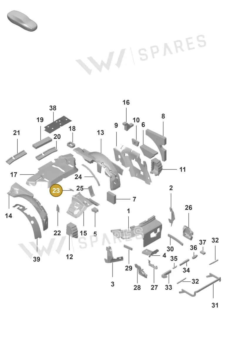 971863900 — Porsche 911 (2020-2022) diagram p53807800, position 23
