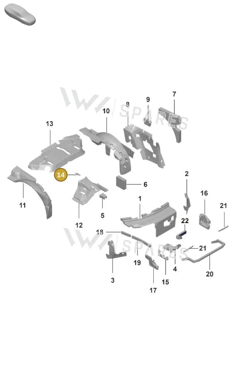 971863900 — Porsche 911 (2021-2022) diagram p59807800, position 14