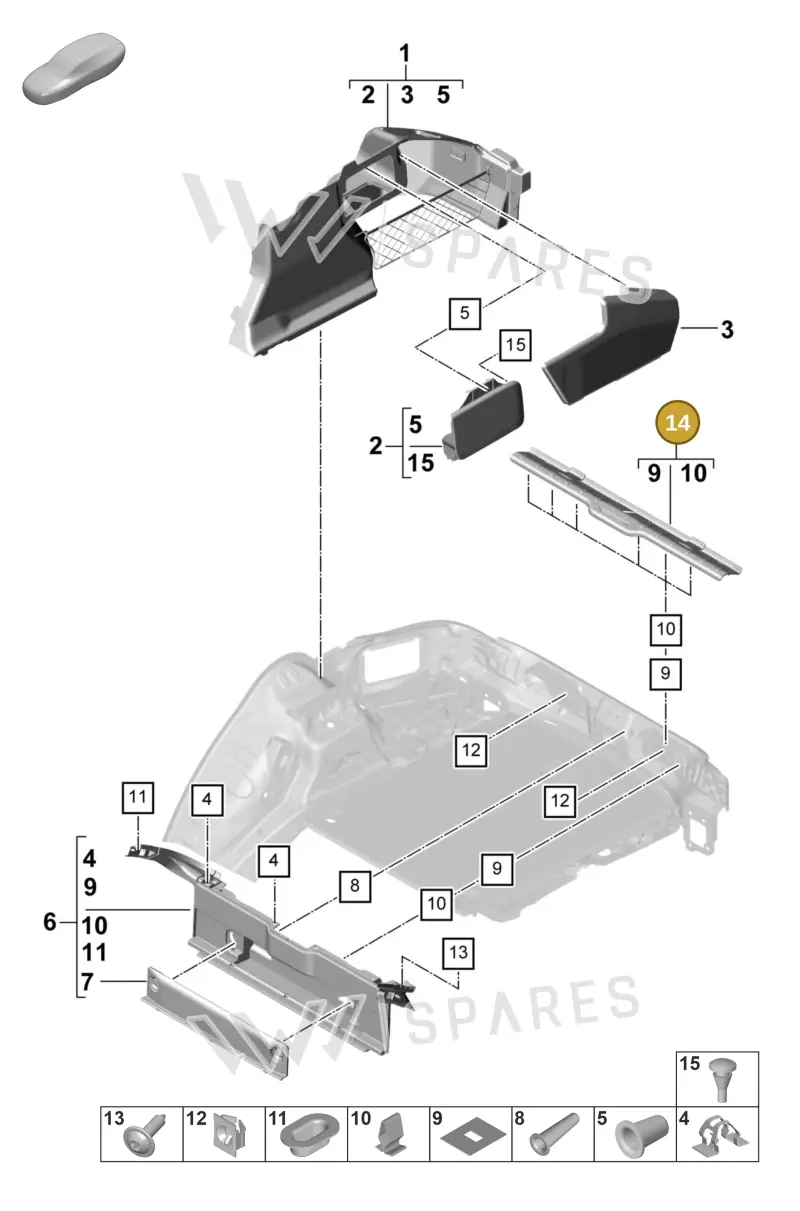 971864483A5R5 — Porsche Panamera (2020-2023) diagram p58807500, position 14