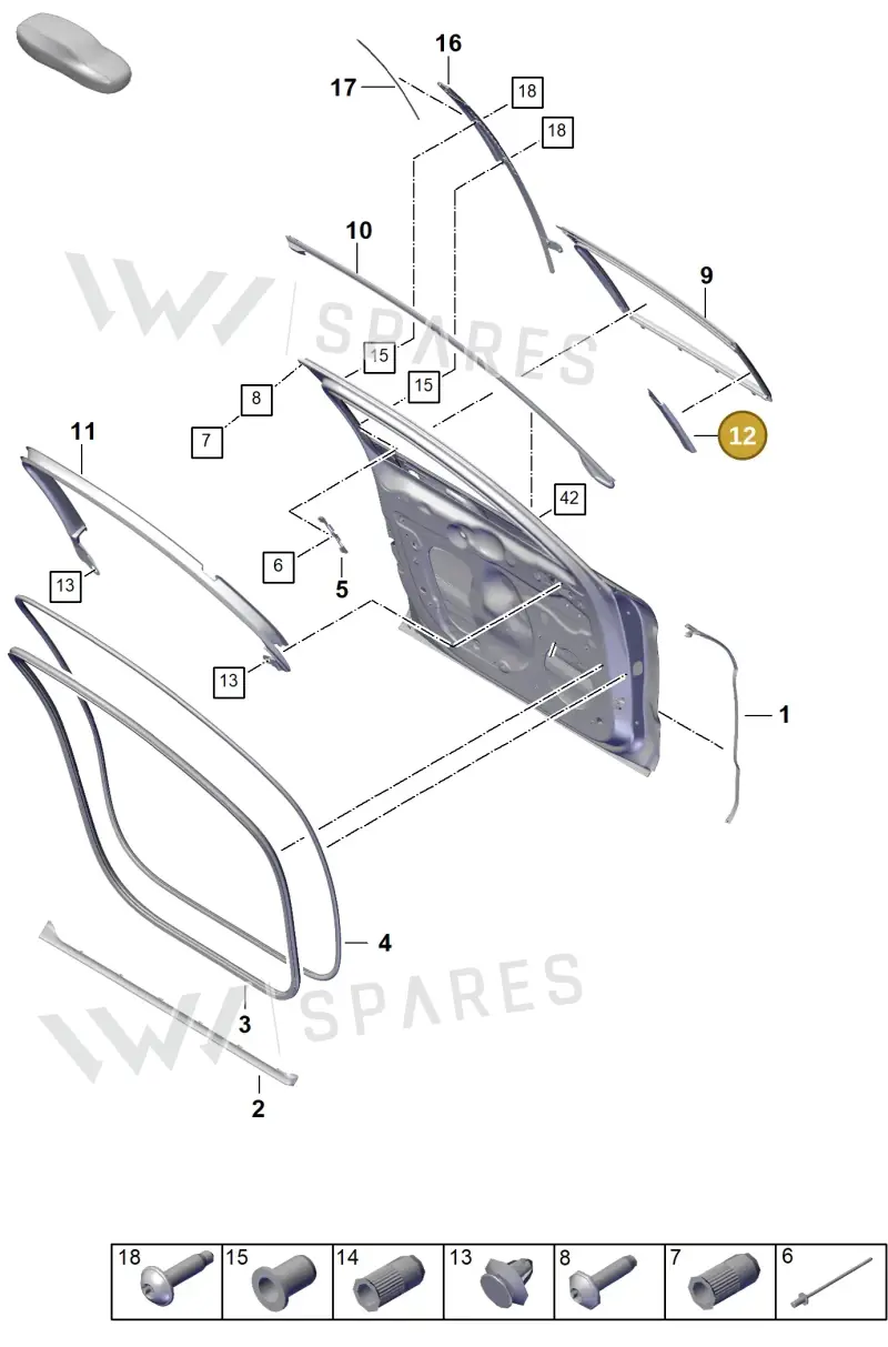 9718675881E0 — Porsche Panamera (2023-) diagram p62804100, position 12