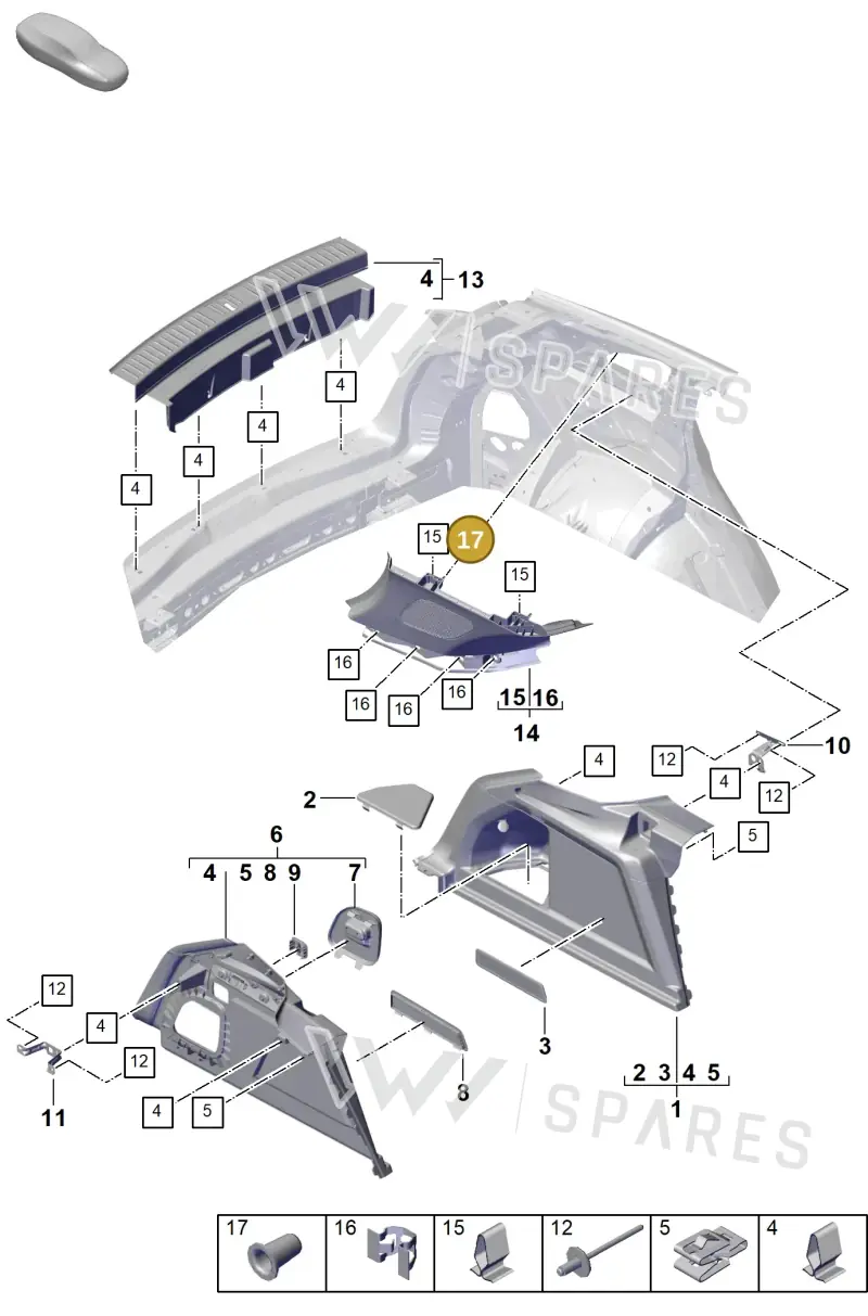 971867597 — Porsche Cayenne Coupe (2023-2023) diagram p60807500, position 17