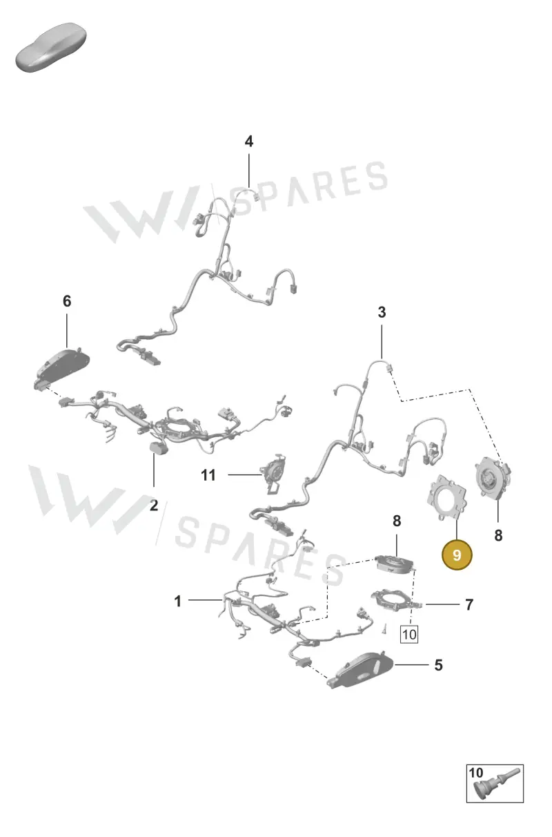 971881537 — Porsche 911 (2020-2022) diagram p53817500, position 9