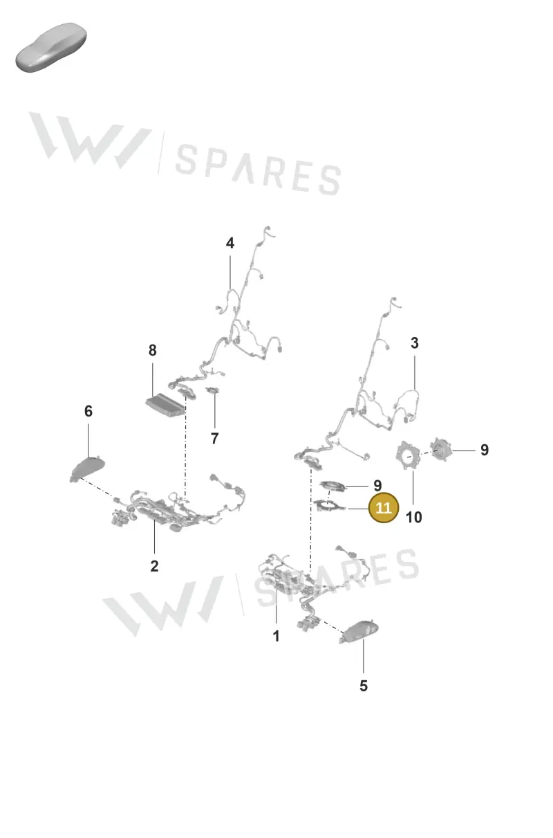 971881538A — Porsche Panamera (2020-2023) diagram p58817510, position 11