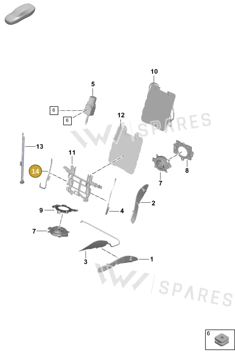 971882122 — Porsche Panamera (2023-2025) diagram p62817620, position 14