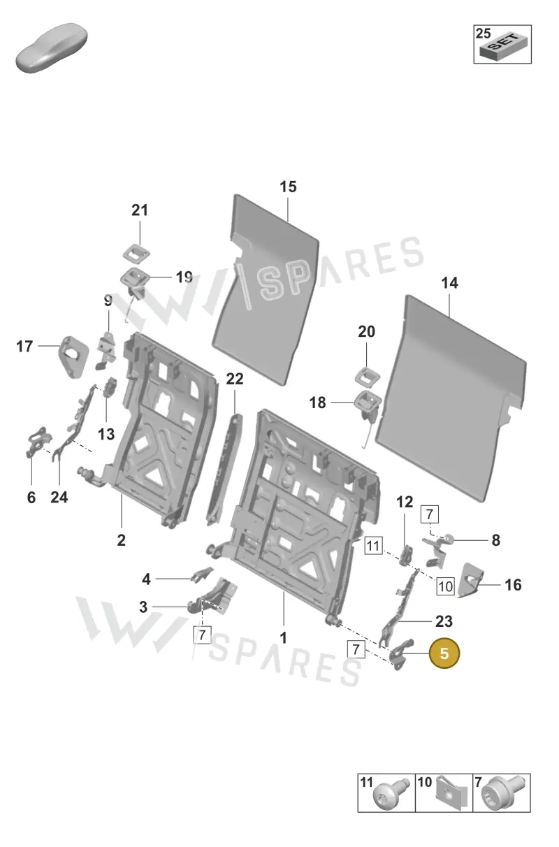 971886173B — Porsche Taycan Sport Turismo (2023-2025) diagram p56818000, position 5