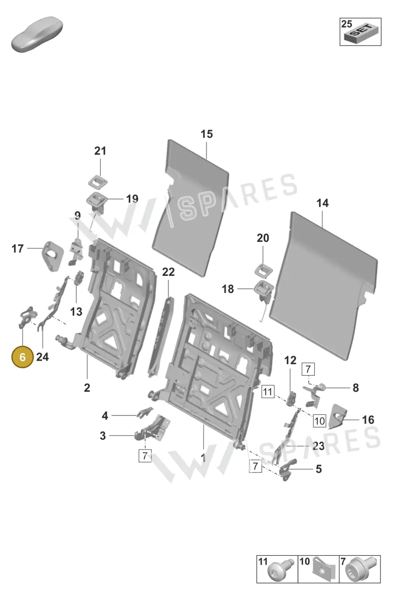 971886174B — Porsche Taycan Sport Turismo (2023-2025) diagram p56818000, position 6