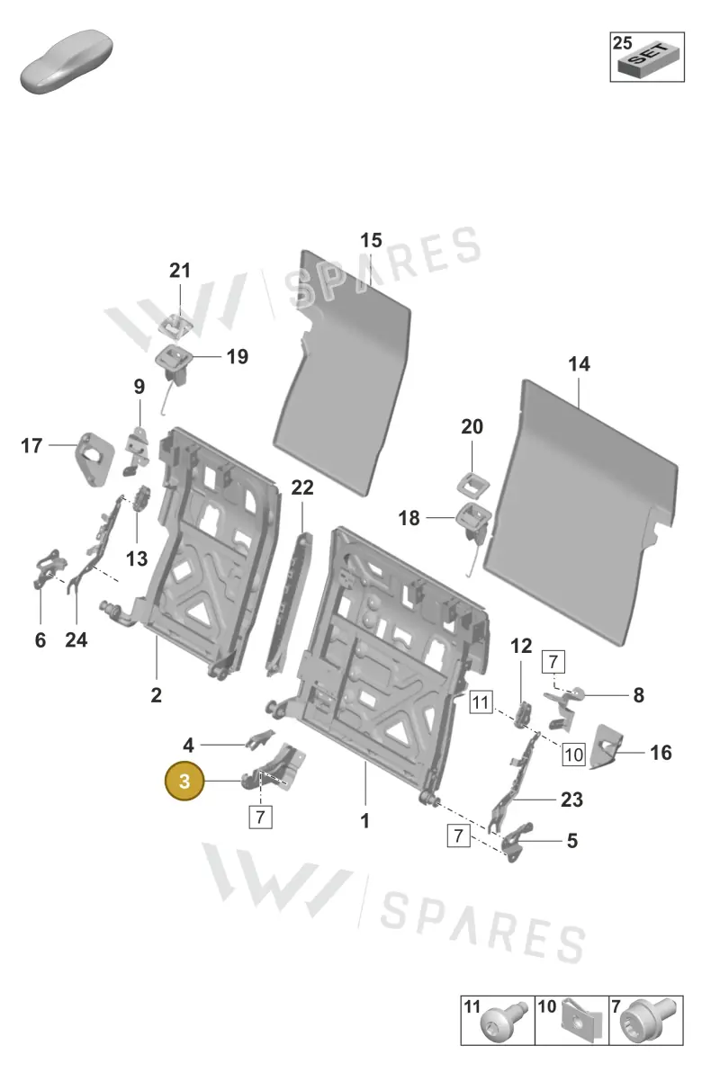 971886185 — Porsche Taycan Sport Turismo (2023-) diagram p56818000, position 3