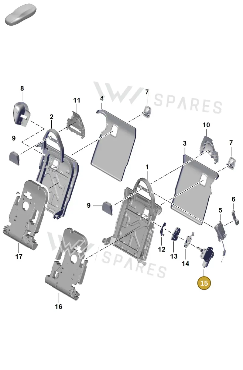 971886315A — Porsche Panamera (2023-2025) diagram p62818015, position 15