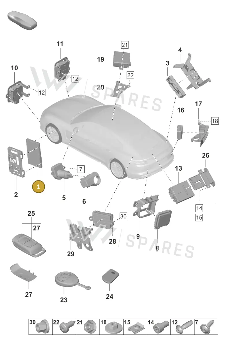 971907063M — Porsche Panamera (2020-2023) diagram p58901004, position 1