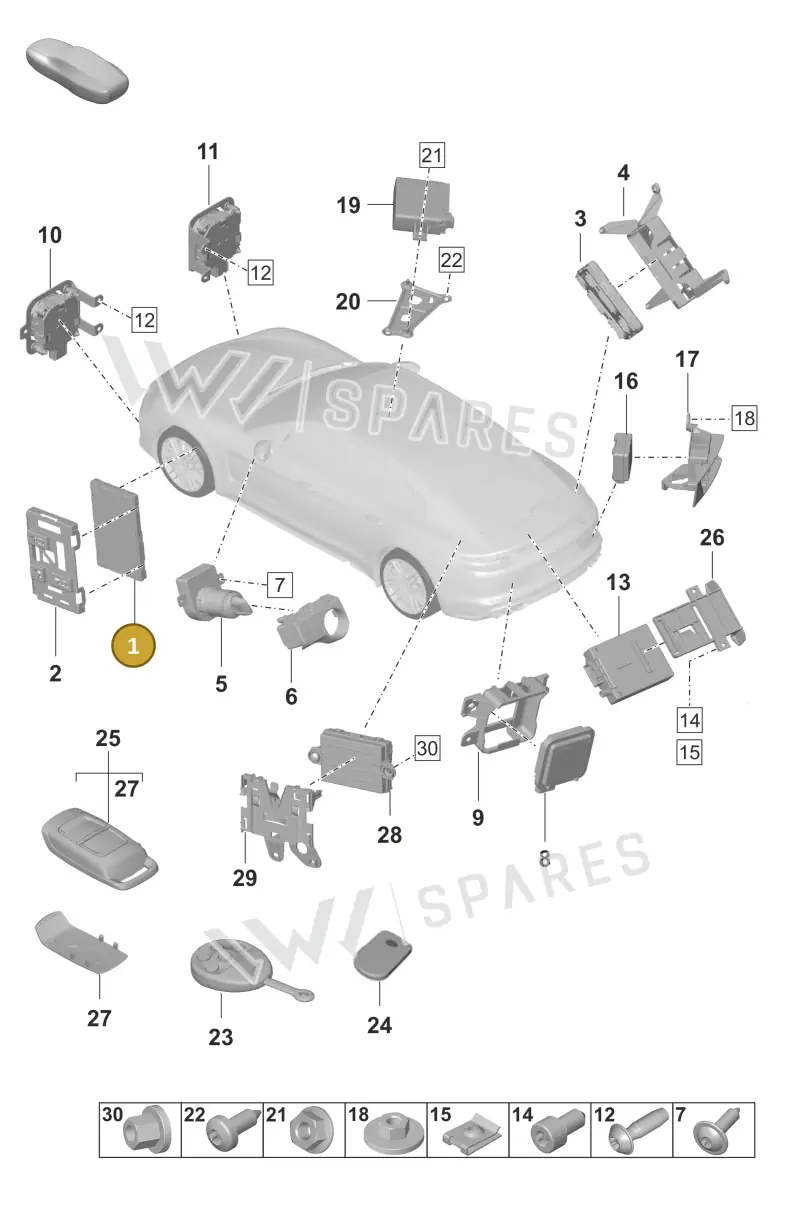 971907063R — Porsche Panamera 4 Hybrid (2020-2023) diagram p58901004, position 1