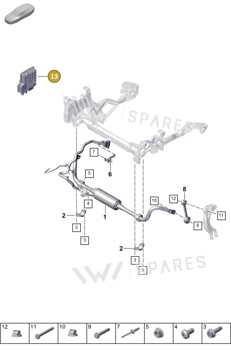 971907156R — Porsche Cayenne Coupe (2023-2023) diagram p60402100, position 13