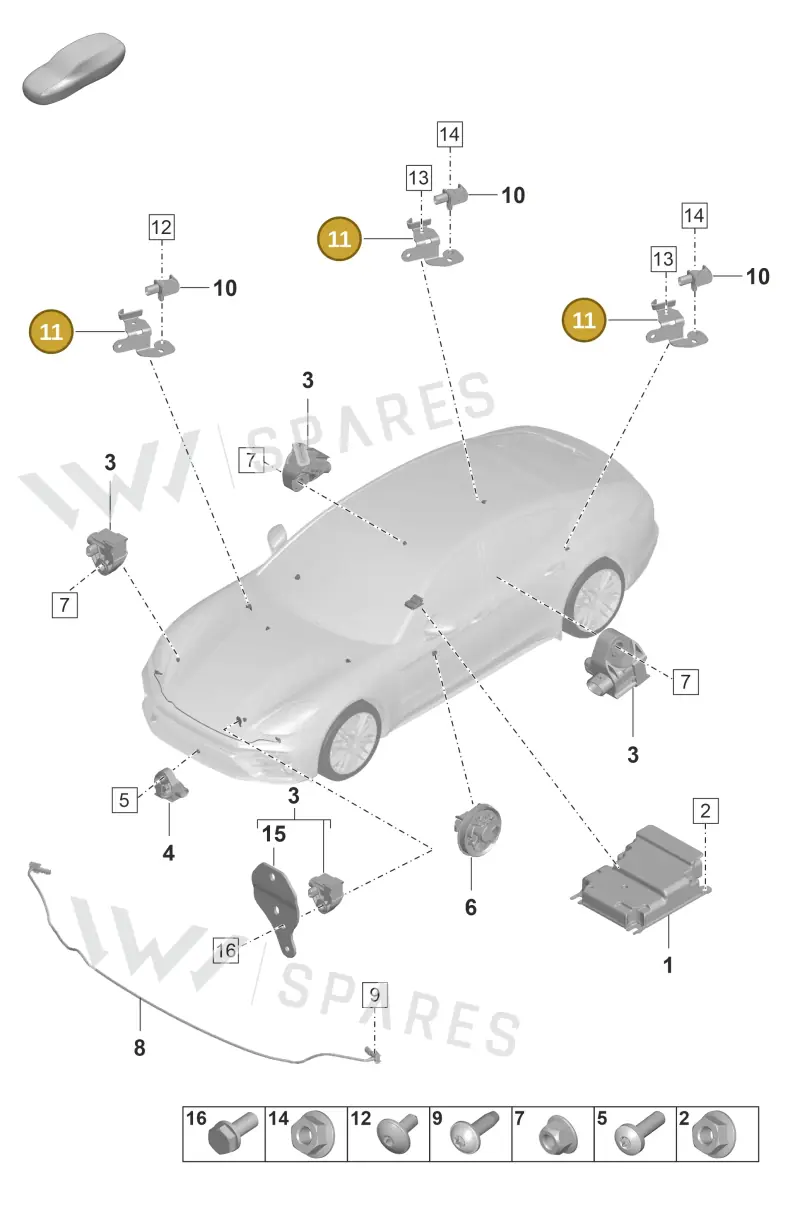971907176B — Porsche Panamera (2020-2023) diagram p58901006, position 11