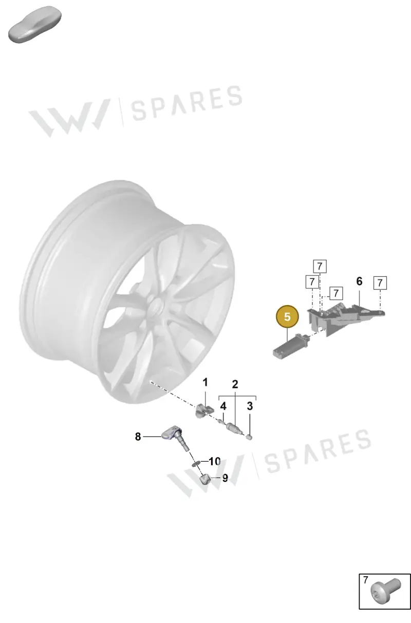 971907273M — Porsche Panamera (2020-2023) diagram p58601050, position 5