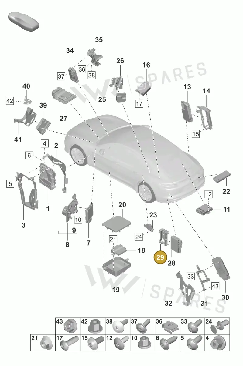 971907371 — Porsche Panamera (2020-2023) diagram p58901003, position 29
