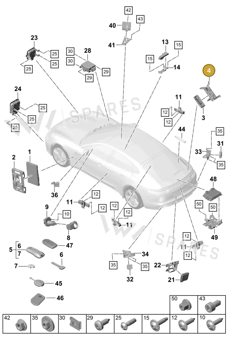 971907461 — Porsche Panamera (2016-2020) diagram p49901004, position 4