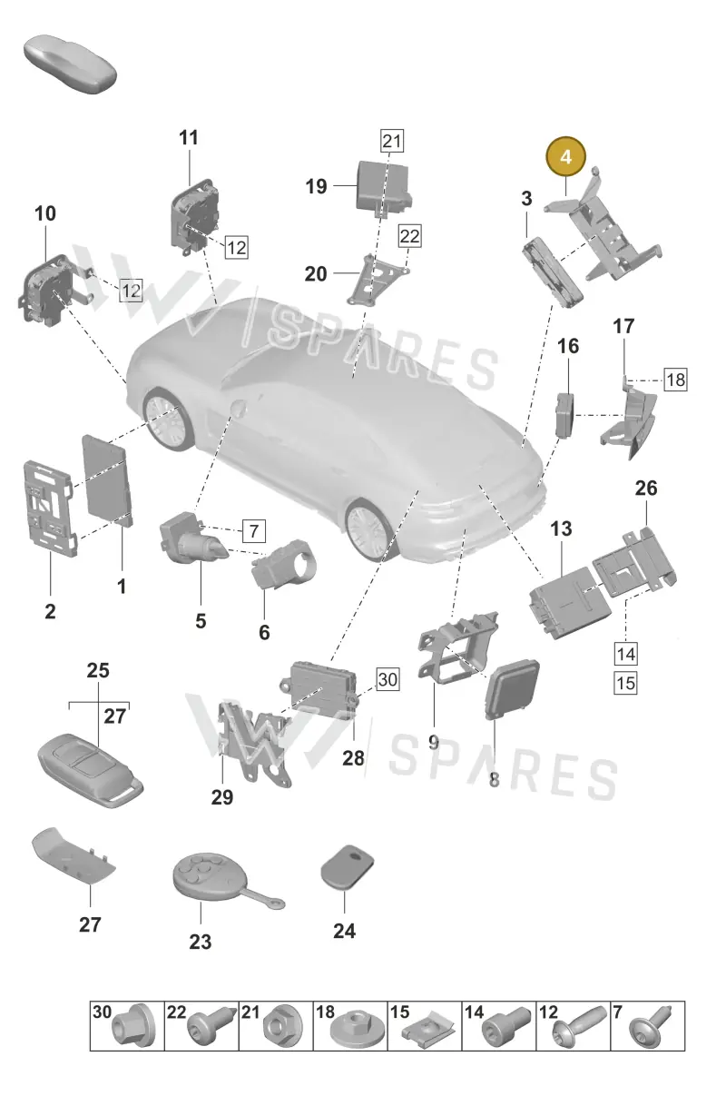 971907461 — Porsche Panamera (2020-2023) diagram p58901004, position 4