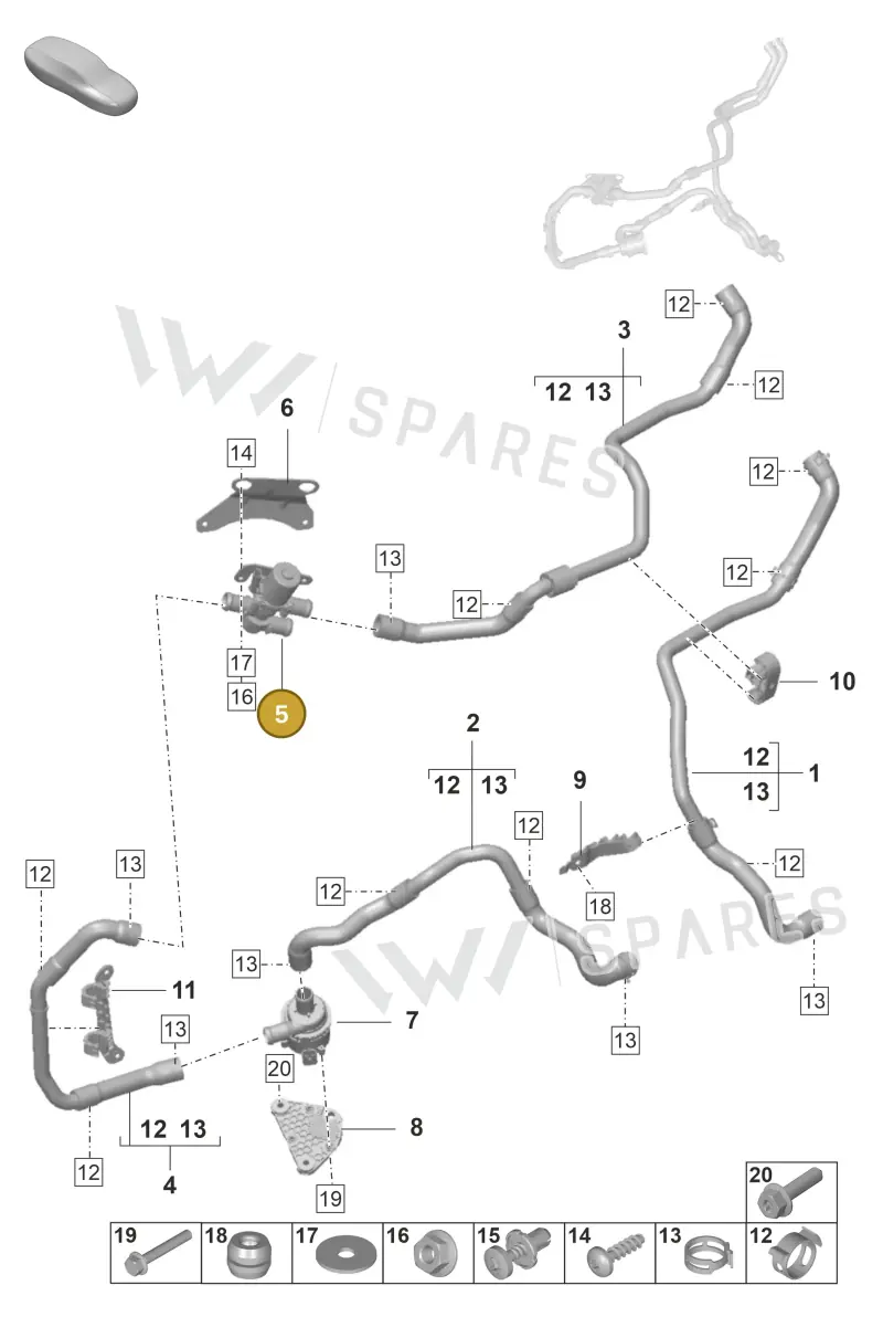 971907624B — Porsche Panamera (2023-2025) diagram p58813100, position 5