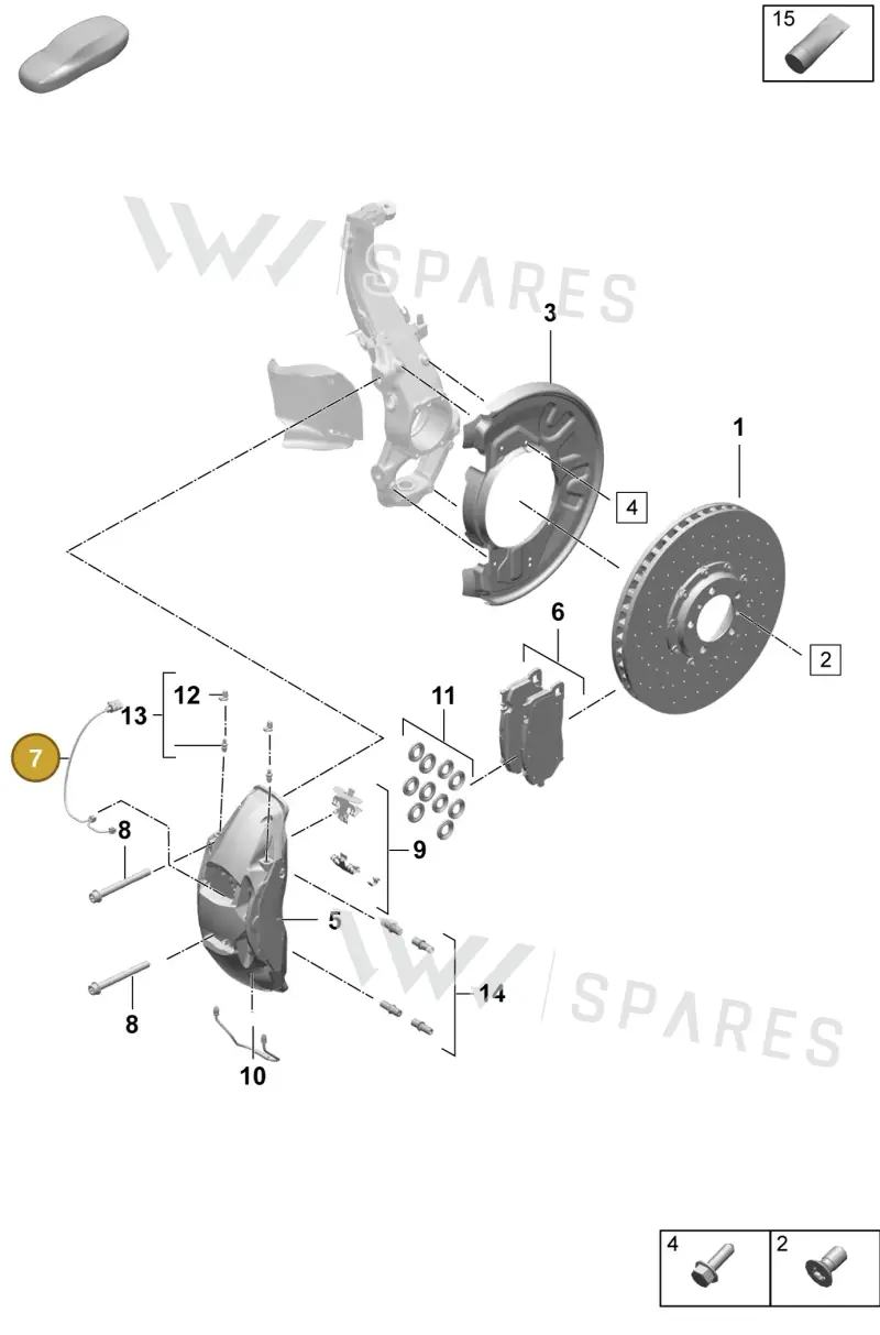 971907637 — Porsche Taycan Sport Turismo (2023-) diagram p64602300, position 7