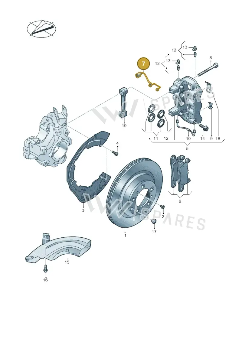 971907637A — Audi RS e-tron GT (2020-2025) diagram 4j1615060, position 7