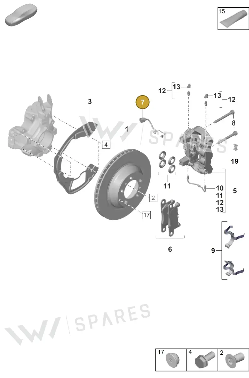 971907637A — Porsche Taycan Sport Turismo (2019-2024) diagram p56603000, position 7