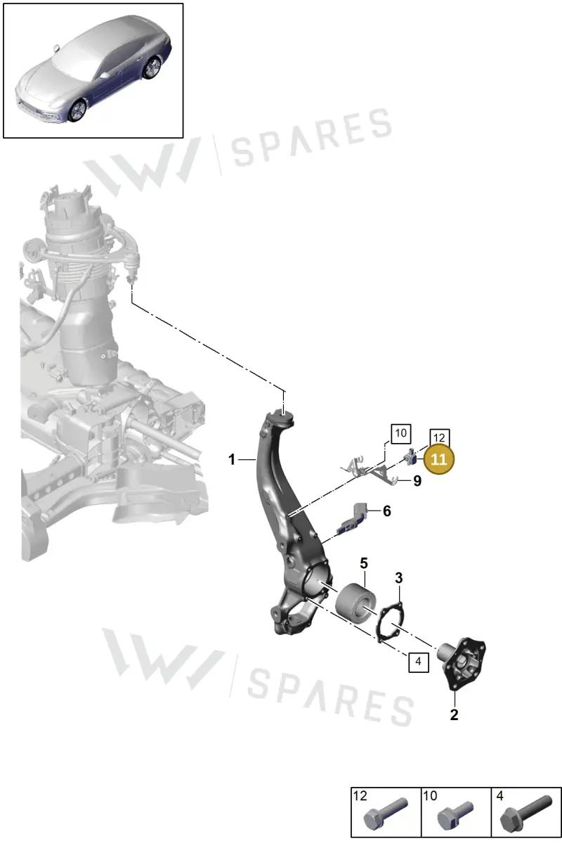 971907656 — Porsche Panamera 4 Hybrid (2016-2020) diagram p49401020, position 11