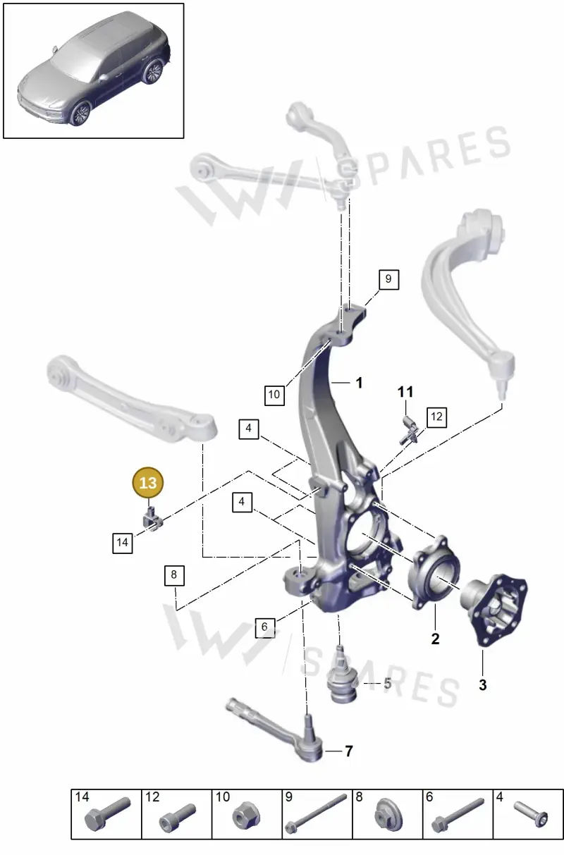 971907656 — Porsche Cayenne Diesel V6 (2017-2023) diagram p51401020, position 13