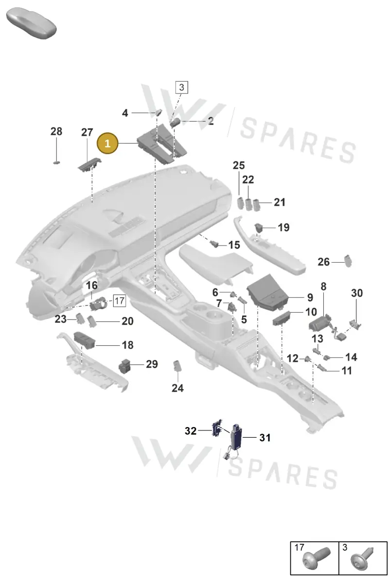 971919611AD6N3 — Porsche Panamera (2020-2023) diagram p58903010, position 1