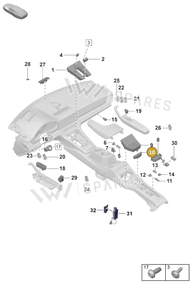 971919709CGOV3 — Porsche Panamera (2020-2023) diagram p58903010, position 10