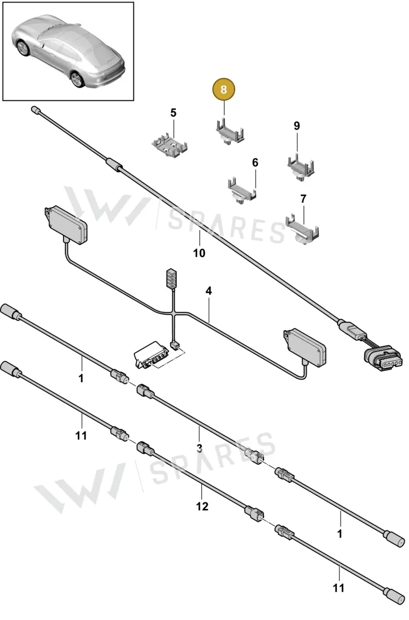 971937543 — Porsche Panamera (2016-2020) diagram p49911020, position 8