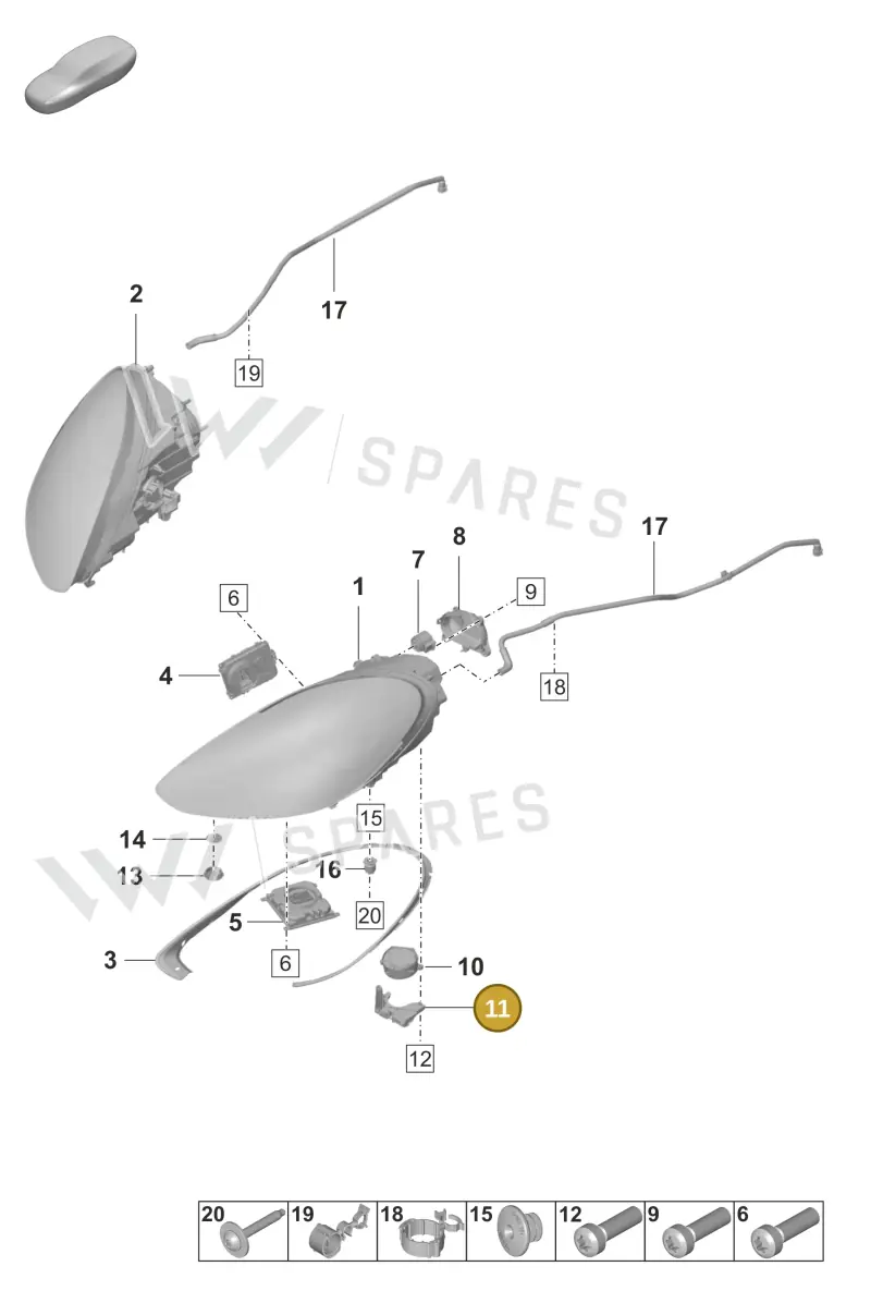971941593 — Porsche Panamera (2020-2023) diagram p58905000, position 11
