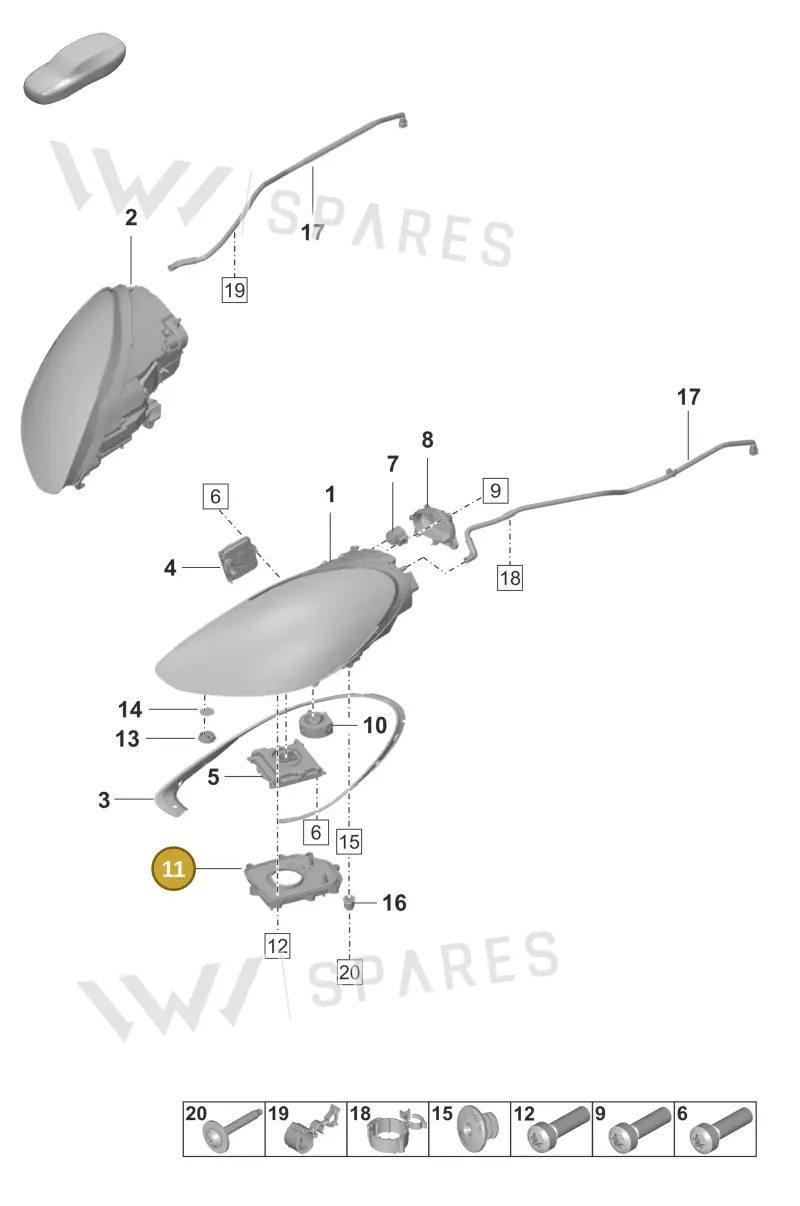 971941628 — Porsche Panamera (2020-2023) diagram p58905000, position 11