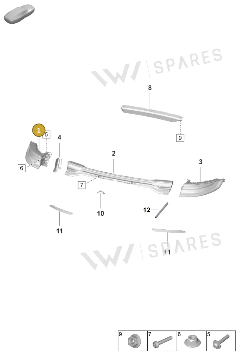 971945095AE — Porsche Panamera (2020-2023) diagram p58905000, position 1