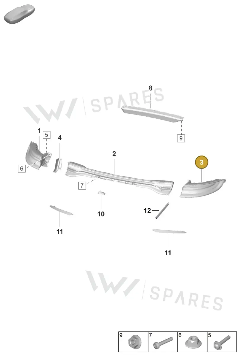 971945096AE — Porsche Panamera (2020-2023) diagram p58905000, position 3