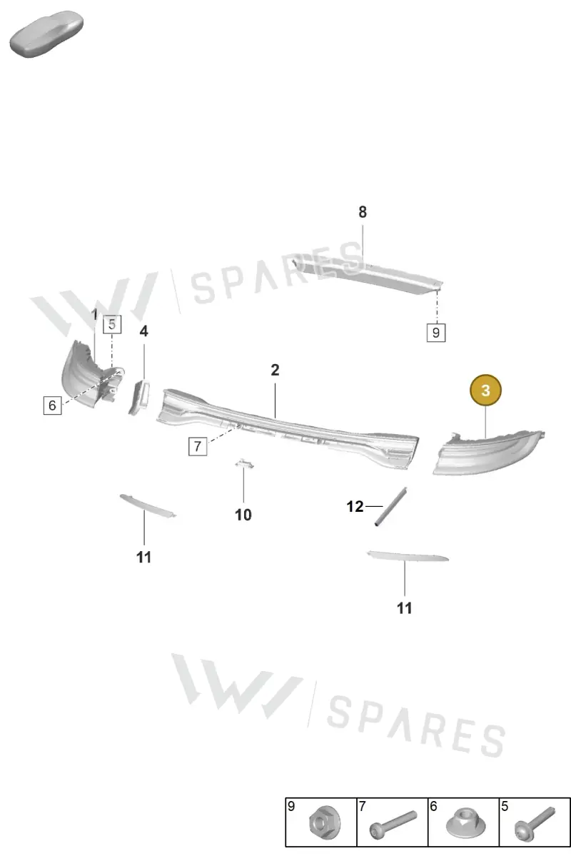 971945096AF — Porsche Panamera (2020-2023) diagram p58905000, position 3