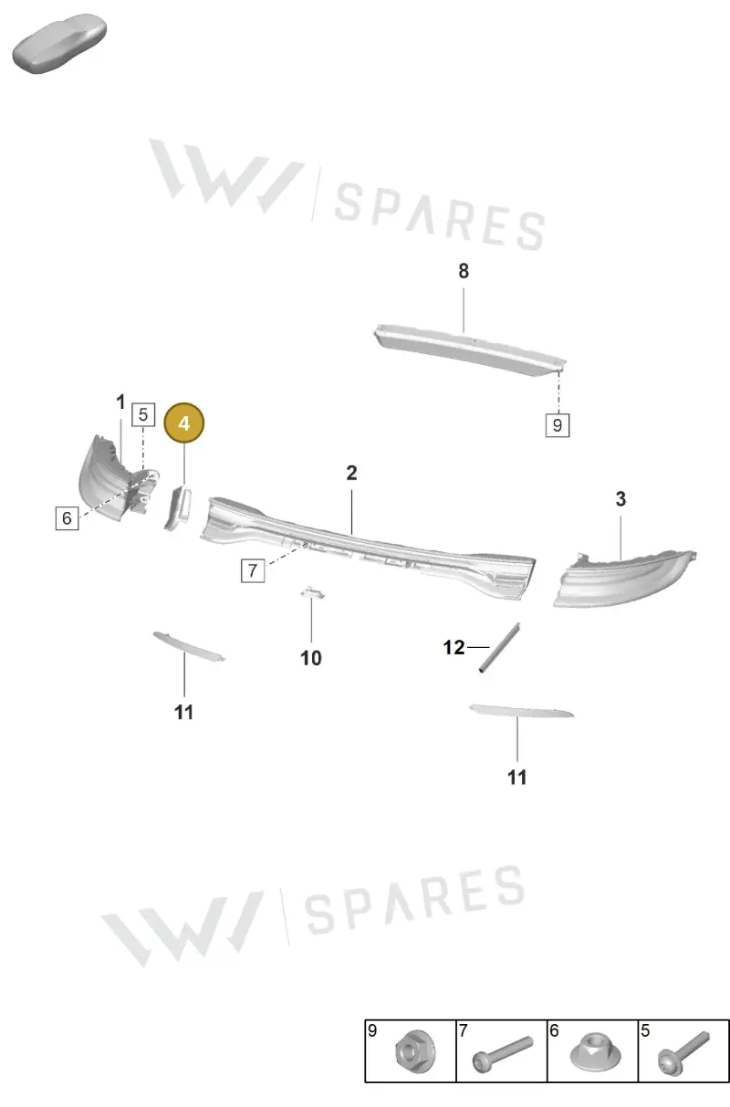 971945256AA — Porsche Panamera (2020-2023) diagram p58905000, position 4