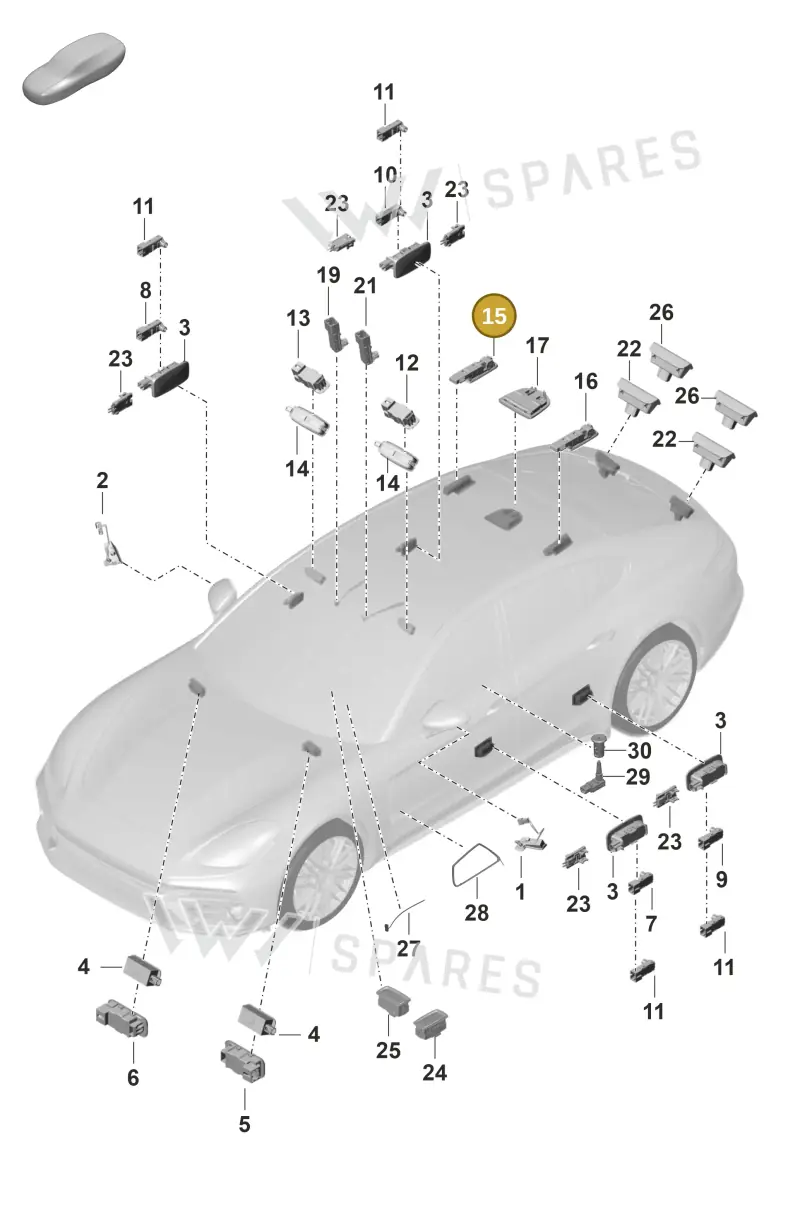 971947353B — Porsche Panamera (2020-2023) diagram p58903005, position 15