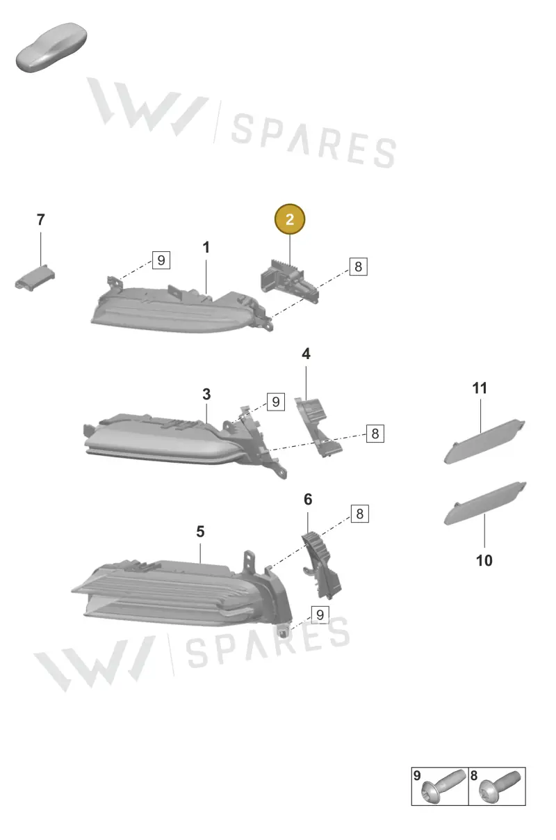 971953021 — Porsche Panamera (2020-2023) diagram p58905000, position 2