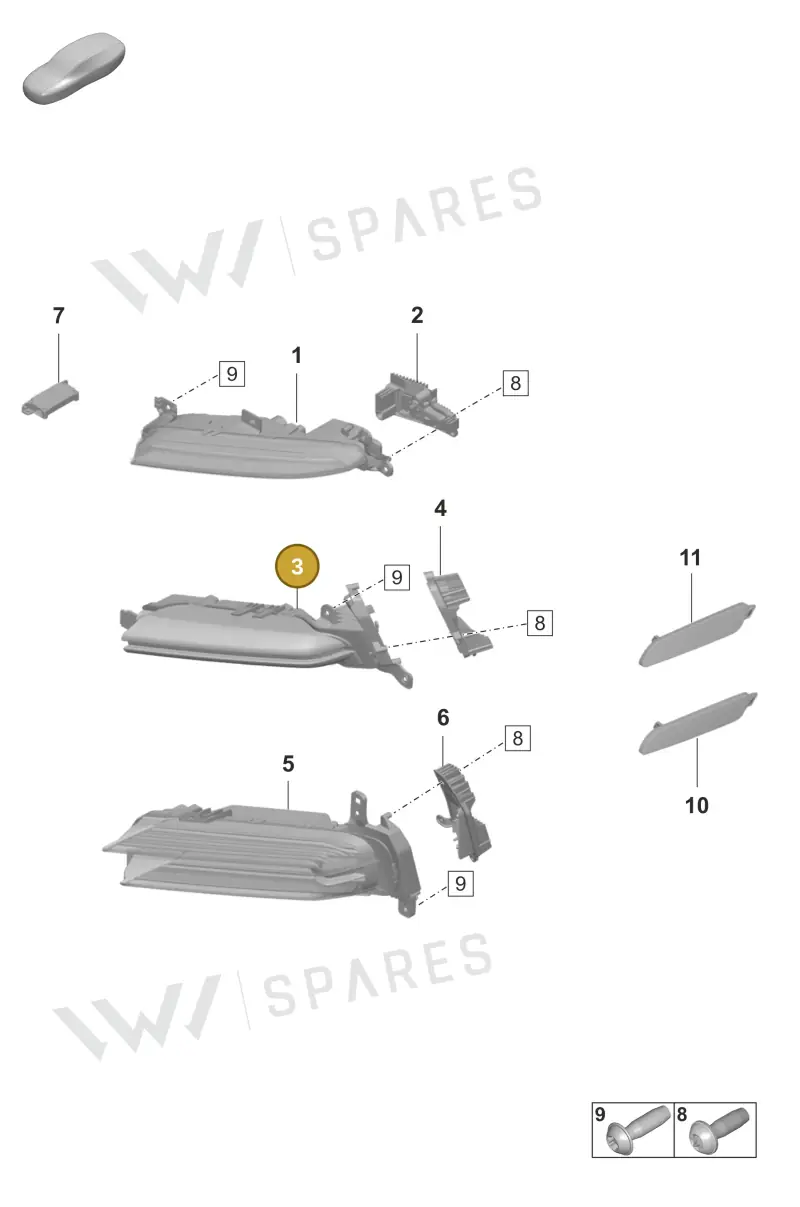 971953041BC — Porsche Panamera (2020-2023) diagram p58905000, position 3