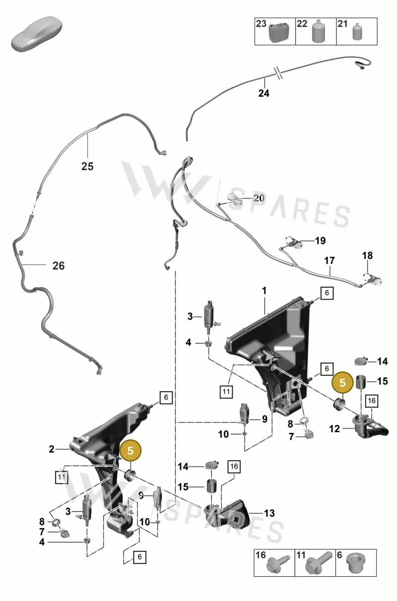 971955193 — Porsche Panamera (2020-2023) diagram p58904010, position 5