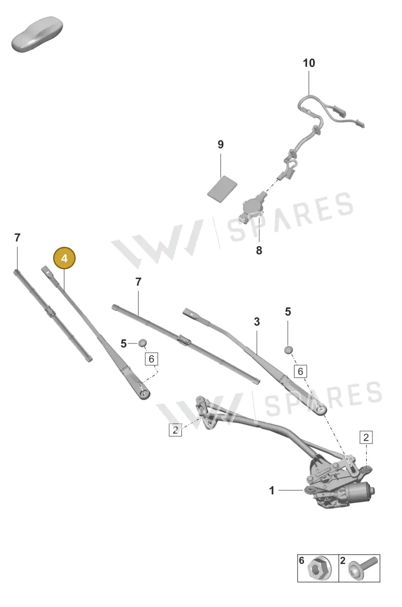 971955409A — Porsche Panamera (2020-2023) diagram p58904000, position 4