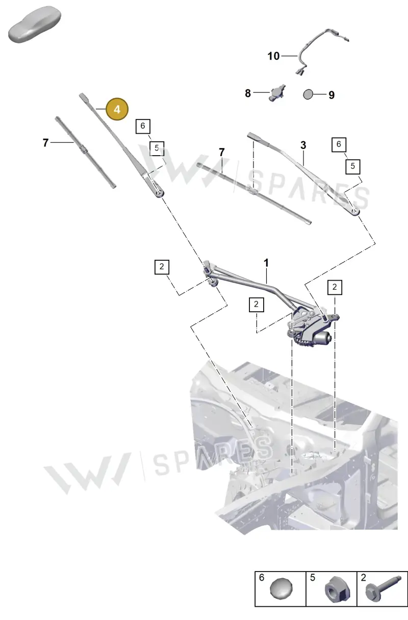 971955409A — Porsche Panamera (2023-2025) diagram p62906000, position 4