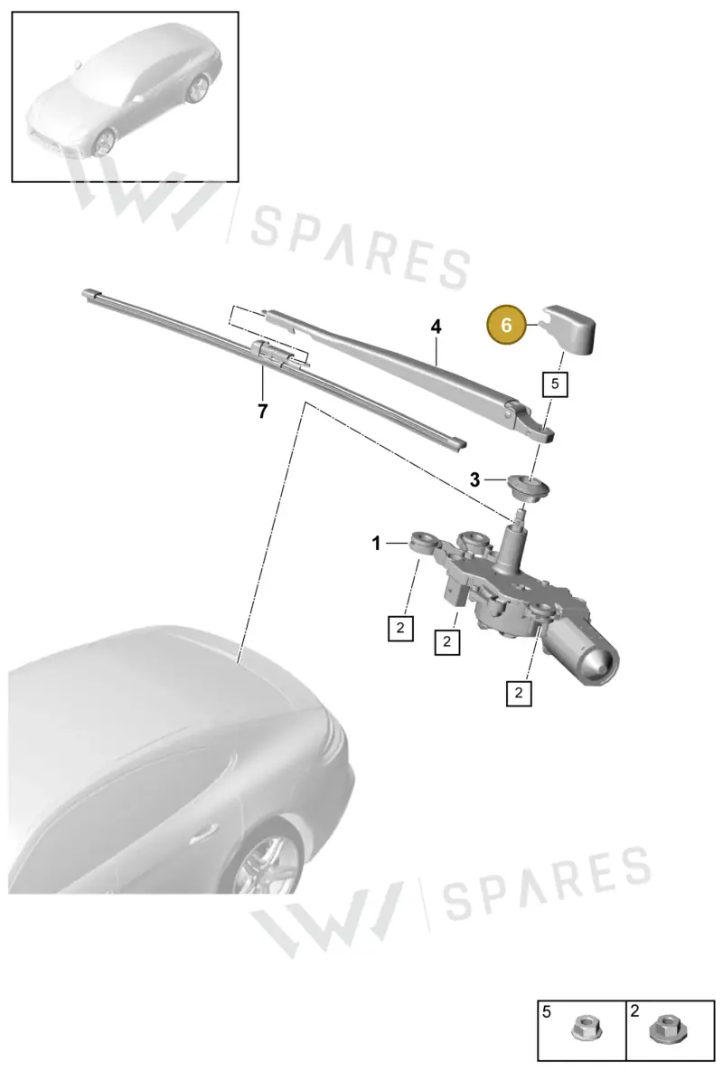 971955435 — Porsche Panamera (2016-2020) diagram p49904005, position 6