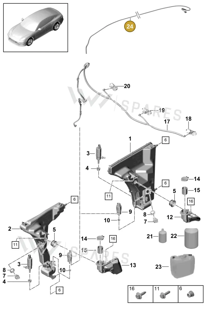 971955447A — Porsche Panamera (2016-2020) diagram p49904010, position 24