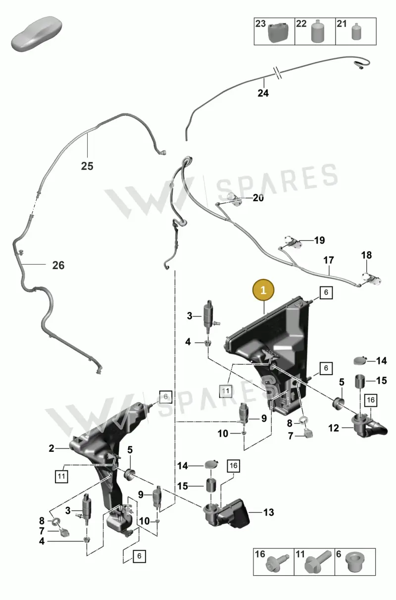 971955453D — Porsche Panamera (2020-2023) diagram p58904010, position 1