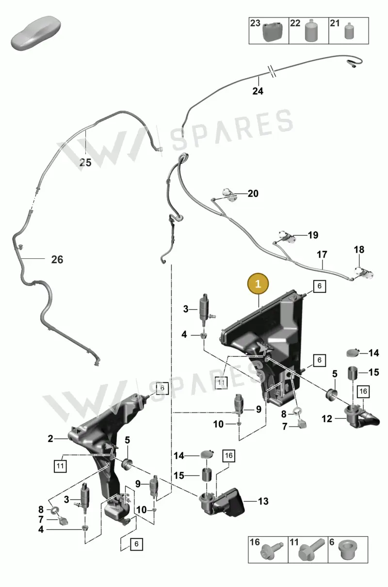 971955453E — Porsche Panamera (2020-2023) diagram p58904010, position 1