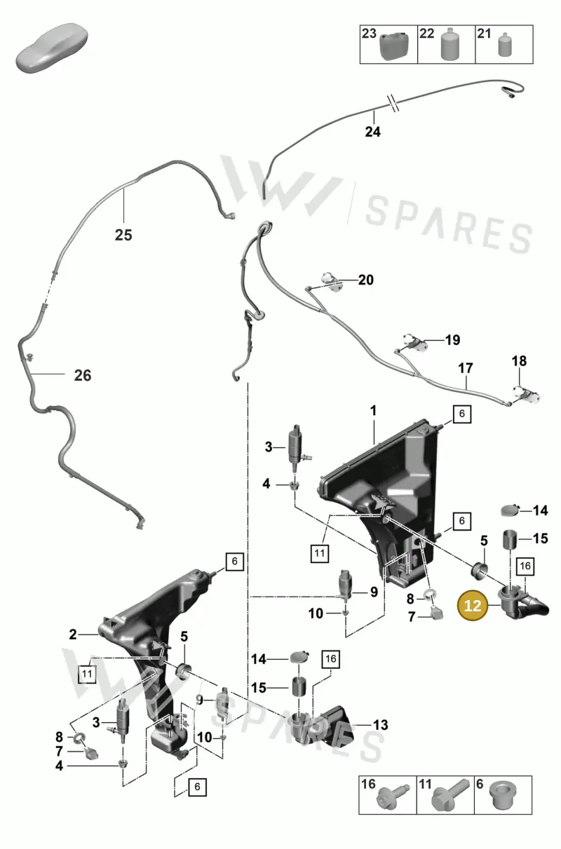 971955463 — Porsche Panamera (2020-2023) diagram p58904010, position 12