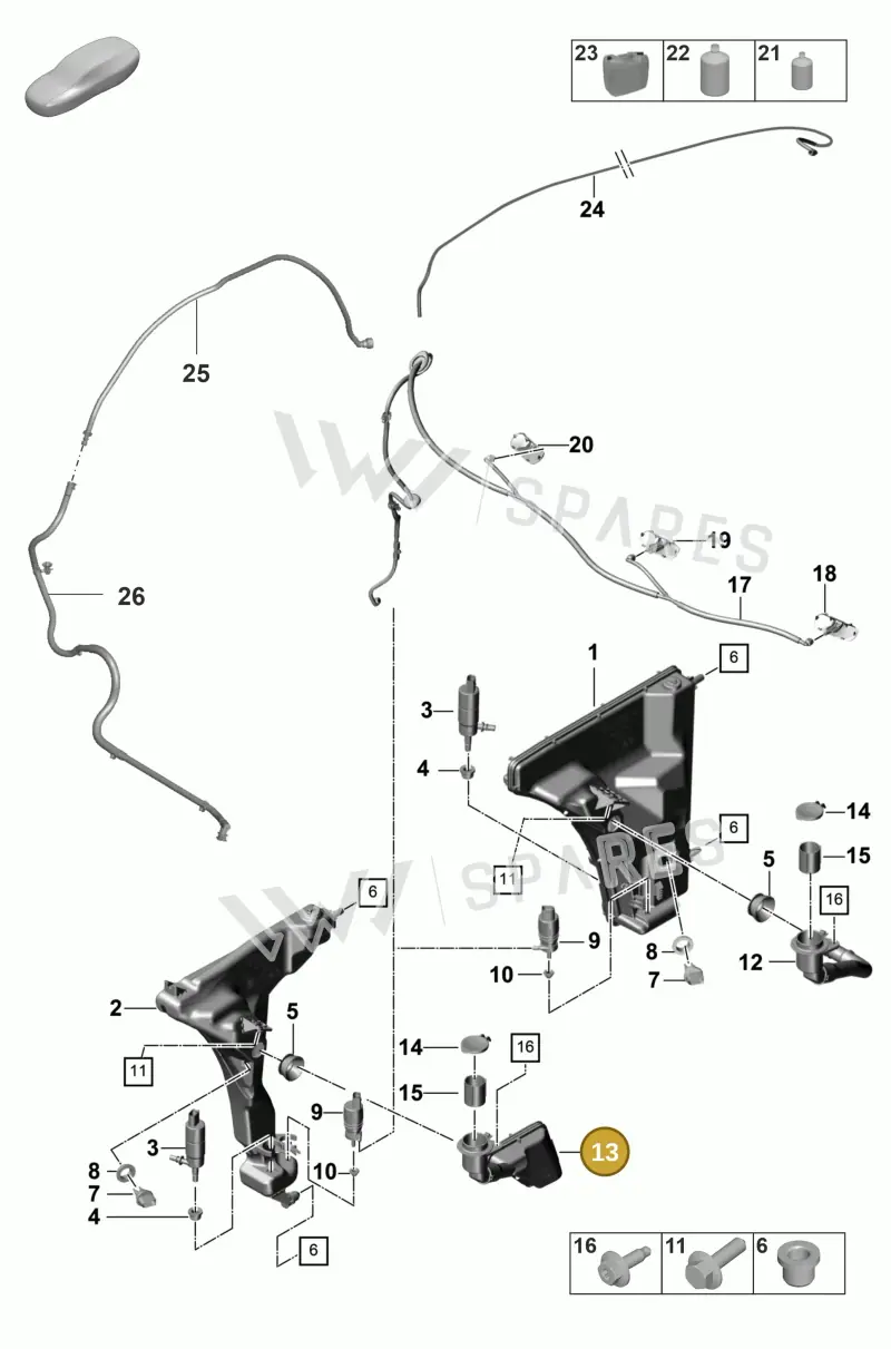 971955463B — Porsche Panamera (2020-2023) diagram p58904010, position 13